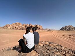 Glamping at wadi rum under the sun