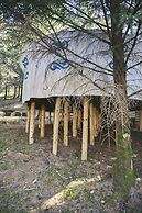 Mushroom Yurt set in 4 Acres of Woodland and Lakes