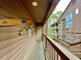 80BPD, Four bedroom, two 1/2 bath log-sided condo with lake view , gar
