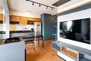 Skyline da cidade em Resort paradisíaco