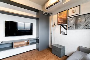 Skyline da cidade em Resort paradisíaco