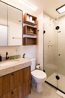 Skyline da cidade em Resort paradisíaco