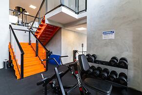 Skyline da cidade em Resort paradisíaco