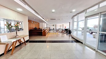 Flat pé na areia com vista internet e ar