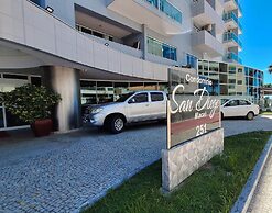 Flat pé na areia com vista internet e ar