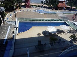 Flat pé na areia com vista internet e ar