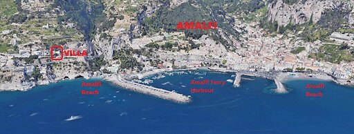 Amalfi Detached Sea View Villa W/solarium Terrace