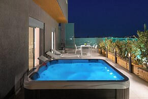 Rhodes Skyline Suite With out Door Jacuzzi Sea View