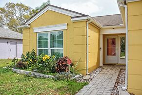 Lanai & Pond at Tranquil Bradenton Retreat!