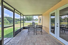 Lanai & Pond at Tranquil Bradenton Retreat!