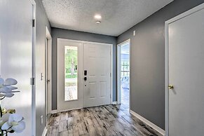 Lanai & Pond at Tranquil Bradenton Retreat!