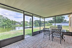 Lanai & Pond at Tranquil Bradenton Retreat!