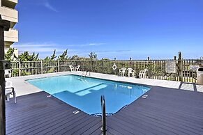 Ocean-view Condo w/ Deck, Steps to Carolina Beach!