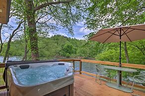 Waterfront Cabin w/ Hot Tub on Tuckasegee River!