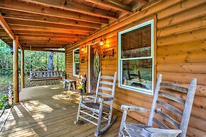 Porch & Fire Pit: Rustic Log Cabin in Smokies!