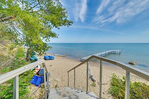 Waterfront Cheboygan Home w/ Fire Pit