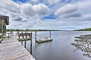 Secluded Riverfront Home w/ Dock Under Mossy Oaks