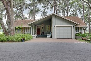 Secluded Riverfront Home w/ Dock Under Mossy Oaks