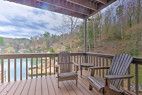 Waterfront Lake Lure Home w/ 2-story Deck!