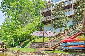 2-story Deck: Waterfront Lake Lure Home!