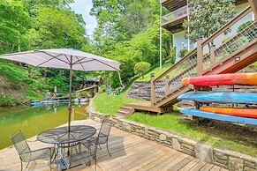 2-story Deck: Waterfront Lake Lure Home!