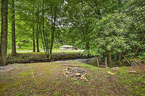 Tranquil Creekfront Bryson City Home w/ Grill!
