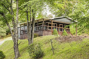 Deck + Fire Pit: Riverfront Sylva Getaway!