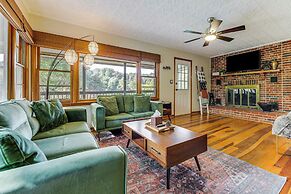 Deck + Fire Pit: Riverfront Sylva Getaway!