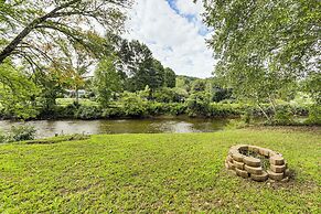 Deck + Fire Pit: Riverfront Sylva Getaway!