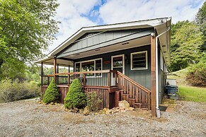 Deck + Fire Pit: Riverfront Sylva Getaway!