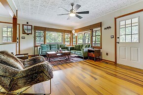 Deck + Fire Pit: Riverfront Sylva Getaway!
