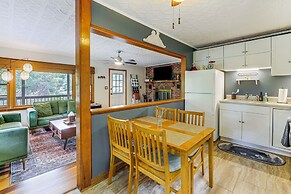 Deck + Fire Pit: Riverfront Sylva Getaway!