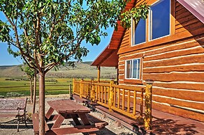 Remote Antimony Log Cabin w/ Green Meadow Views!