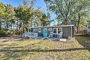 Updated Oak Island Getaway Near Fishing Dock!