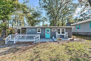 Updated Oak Island Getaway Near Fishing Dock!
