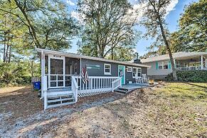 Updated Oak Island Getaway Near Fishing Dock!