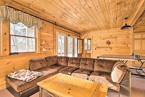 Quiet Waterfront Cabin w/ Dock, Game Room, Hot Tub