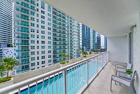 Pool view from Exclusive Brickell Condo