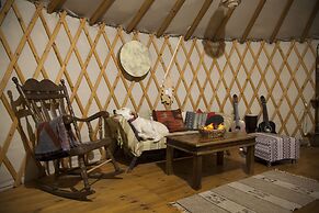 Yurt Located in a Little oak Grove