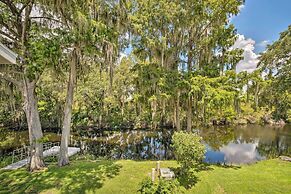 Old Florida Setting w/ Kayaks & Fishing Poles