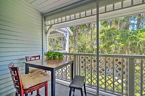 Old Florida Setting w/ Kayaks & Fishing Poles