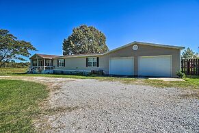 Monett Family Ranch Home w/ Fireplace & Huge Deck!