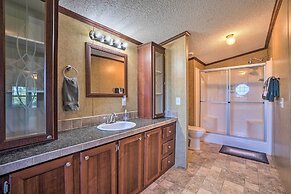 Monett Family Ranch Home w/ Fireplace & Huge Deck!