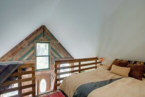 Colorful Cabin w/ Teepee, Fire Pits & Mtn Views!