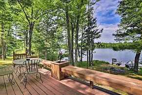 Burns Lake Cabin w/ Dock, Fire Pit, Rowboat & More