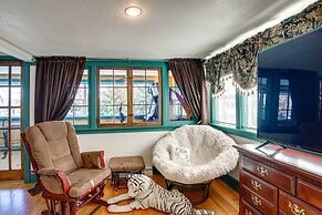 Colorful Cottage w/ Hot Tub - Steps to Long Lake!