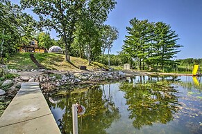 Big Lake Getaway w/ Private Beach + Fire Pit!