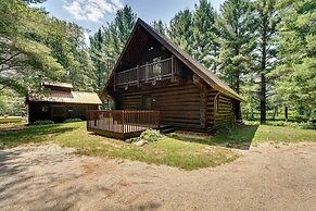 Secluded Log Cabin in NW Michigan: Fire Pit & Deck