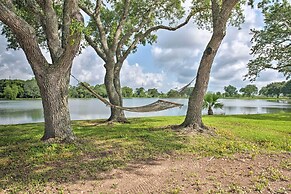 Lakefront Wallis Ranch w/ Private Beach & Patio!