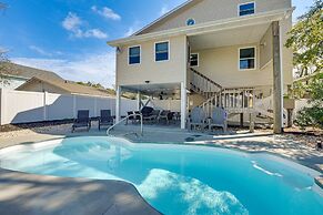 Oak Island Home w/ Pool: Walk to Long Beach!